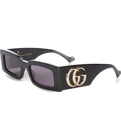 gucci rectangular frame sunglasses men|Gucci generation 53mm rectangular sunglasses.